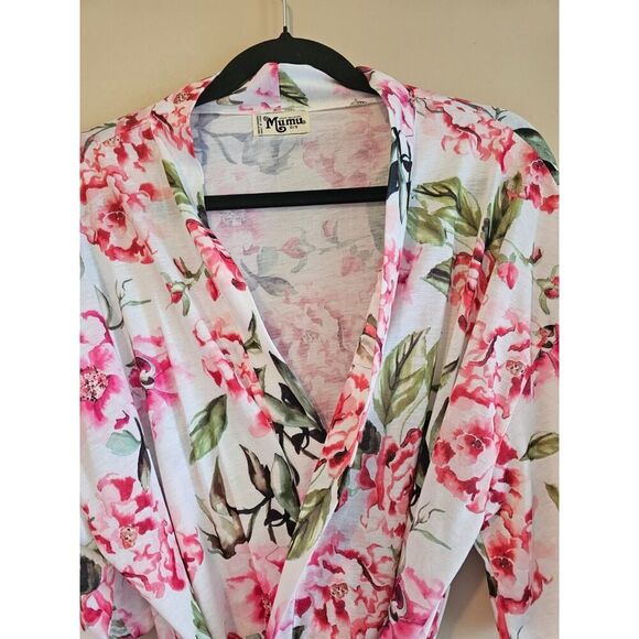 Show Me Your Mumu Robe One Size Brie Rose Bridal Wedding Shower Gift Floral - Picture 2 of 5